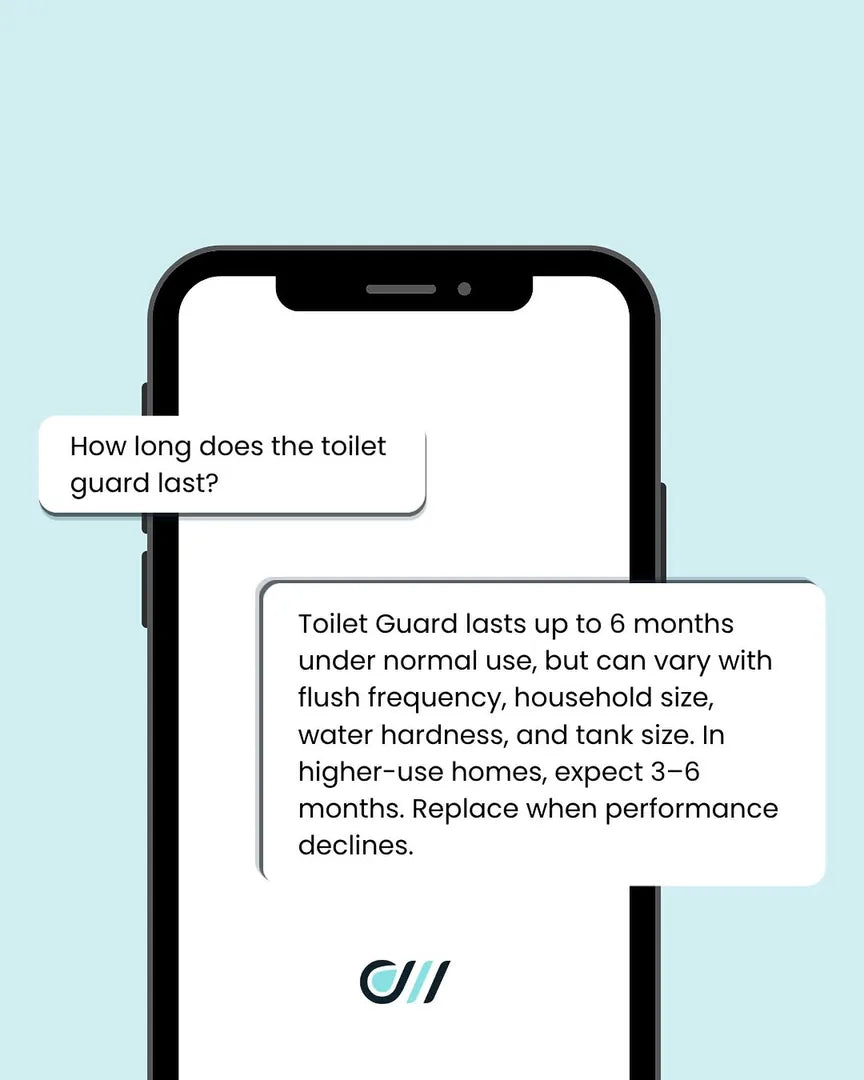 Oasis Water Technologies Instagram post: in-app support, browse questions or chat with a live agent