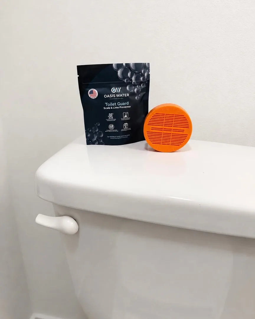 Oasis Water Technologies Instagram post: the Toilet Guard scale and lime control cartridge
