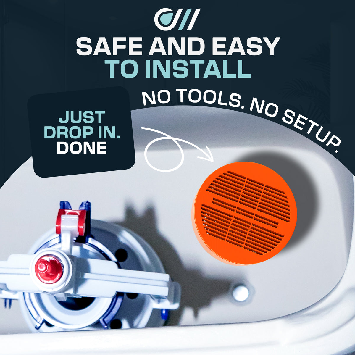 Toilet Guard easy drop-in install, no tools or setup