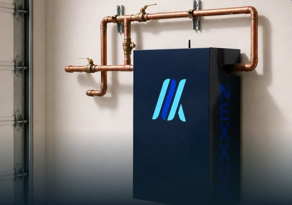 A Nexxus System installed on a garage wall